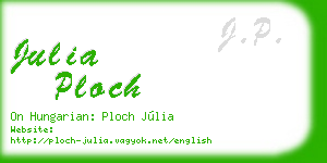 julia ploch business card